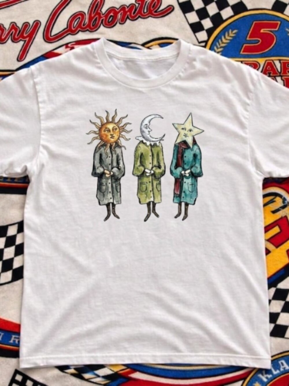 Celestial Sun, Moon & Star Graphic T-Shirt